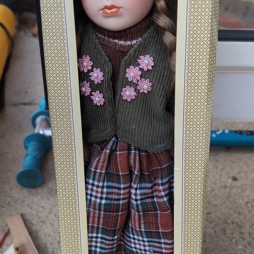 Hand painted porcelain girl - hand,