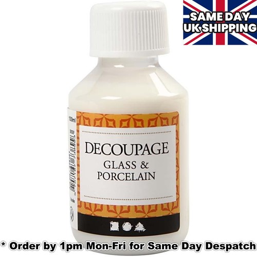 Decoupage glass porcelain - &,