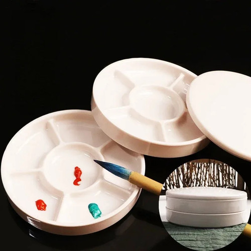 Porcelain round palette with - round,