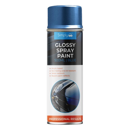 Glossy blue spray paint - glossy,