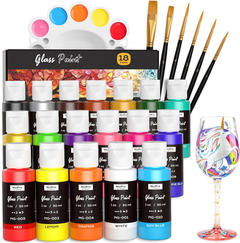 Colors stained glass paint - 18,