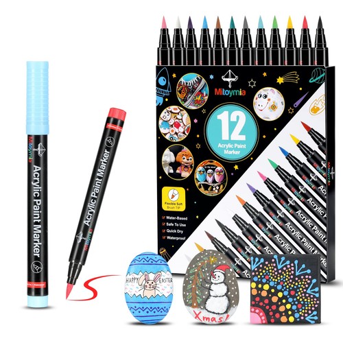 Acrylic paint pens markers - 12,