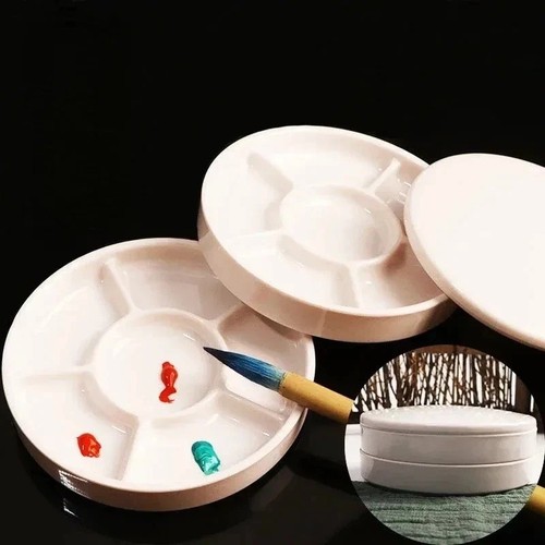 Porcelain round palette with - round,